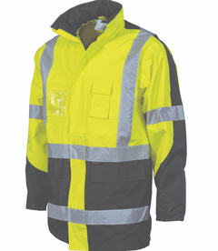 HiVis Two Tone Cross Back D/N "2 in 1" Contrast Rain Jacket