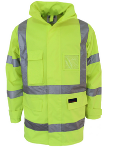 Hi Vis 'X' Back Rain Jacket Bio Motion Tape