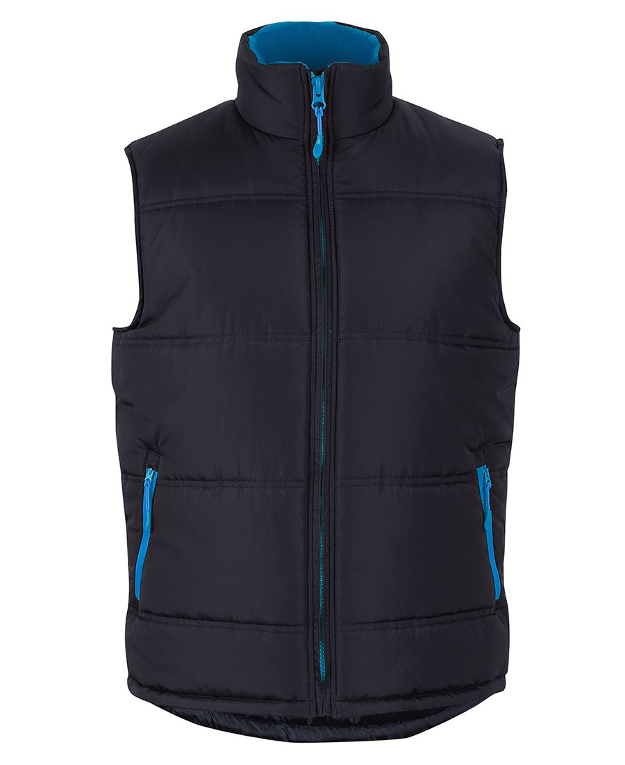 JB's Puffer Contrast Vest Black/Red-2Xs