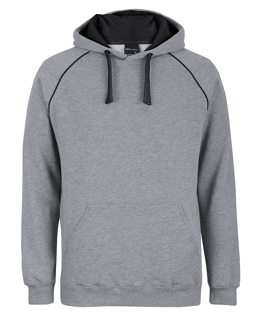 JB's Contrast Fleecy Hoodie Black/Red-S