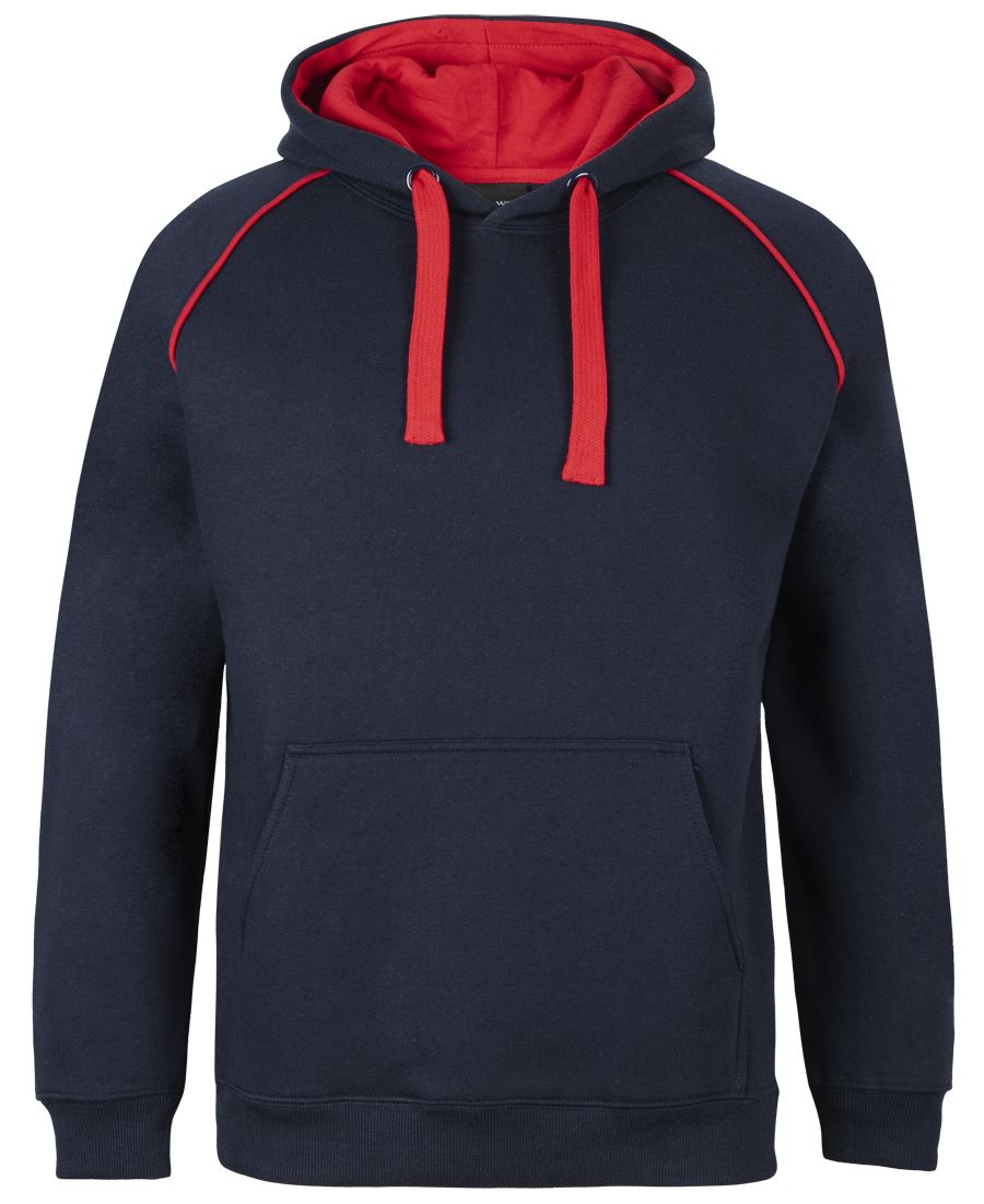 JB's Contrast Fleecy Hoodie Black/Red-04
