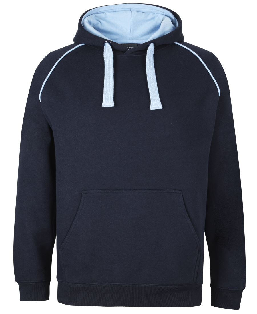 JB's Contrast Fleecy Hoodie Black/Red-S