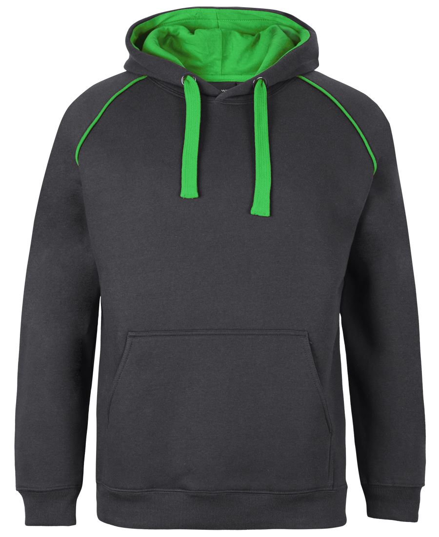 JB's Contrast Fleecy Hoodie Black/Red-S