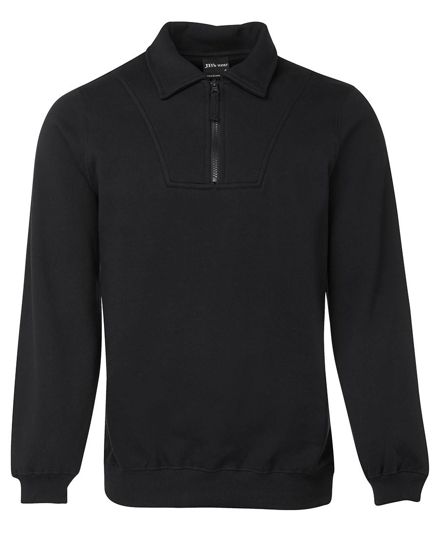 JB's 1/2 Zip Fleecy Sweat Black-2Xs