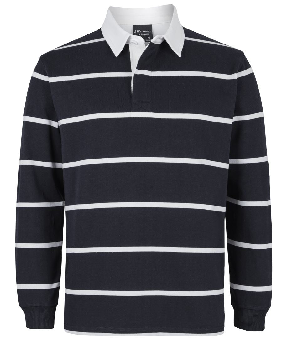 JB's Yarn Dyed Rugby Black/White