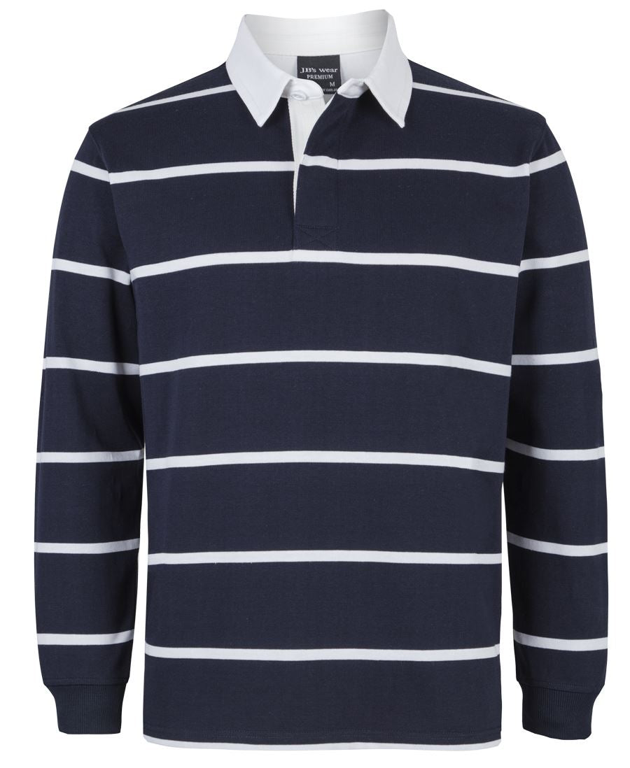 JB's Yarn Dyed Rugby Black/White
