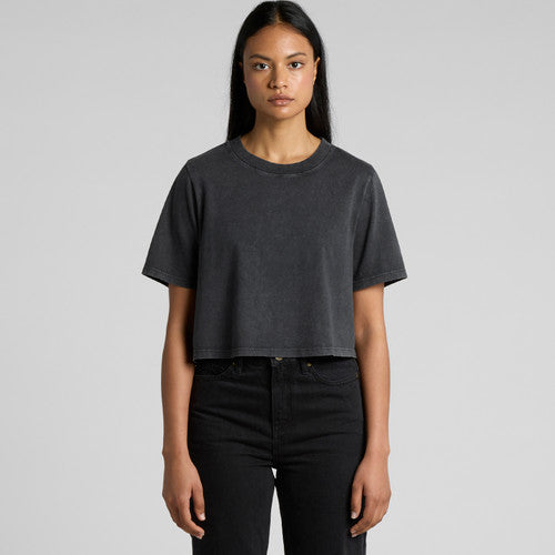 Women's Stone Wash Heavy Crop