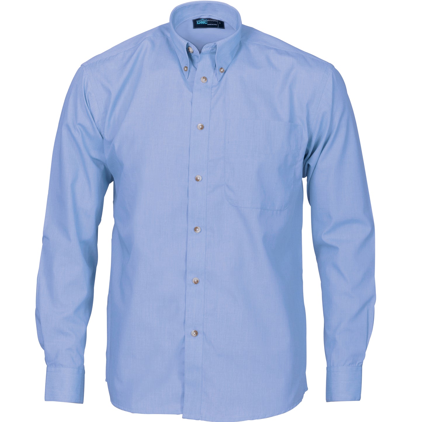 4122 Polyester Cotton Chambray Business Shirt - Long Sleeve