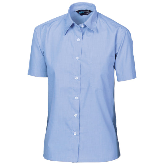 4211 Ladies Regular Collar, Side Splits, Single Pocket - Short Sleeve