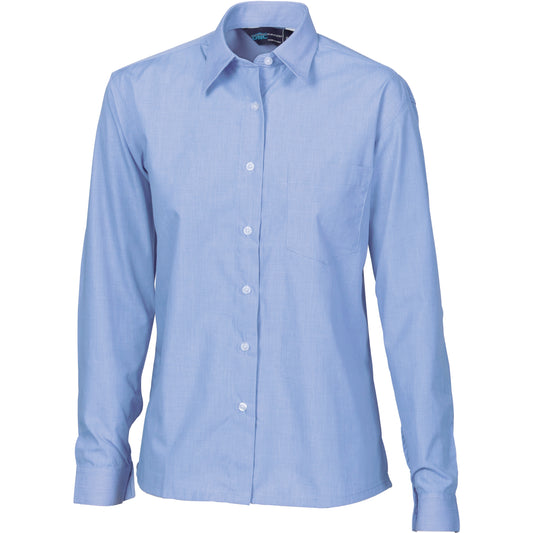 4212 Ladies Regular Collar, Side Splits, Single Pocket - Long Sleeve