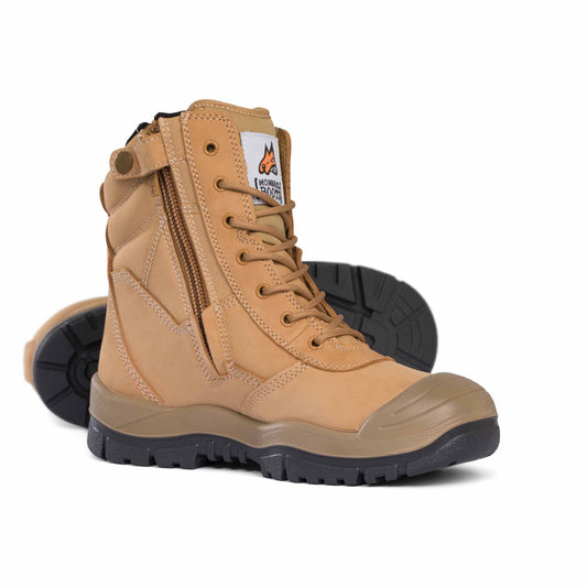 Mongrel Boots 451050 Wheat High Leg ZipSider Boot w/ Scuff Cap