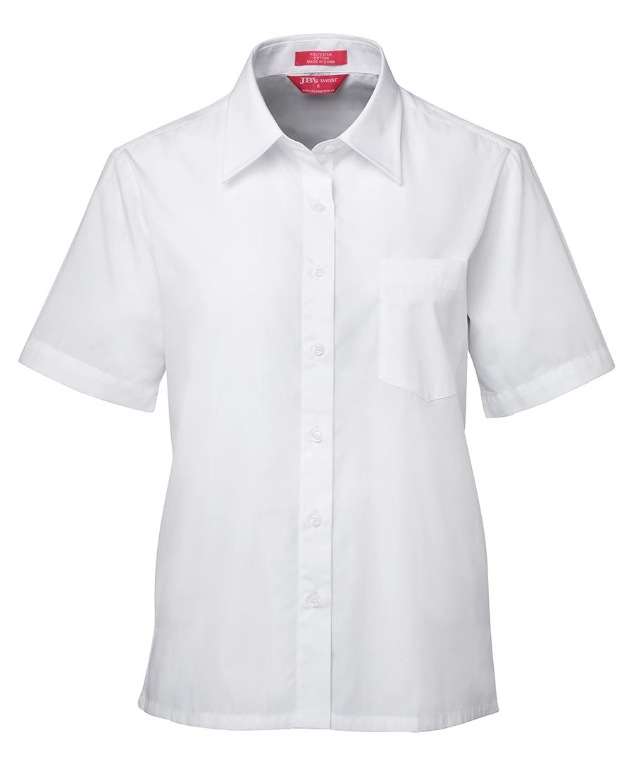 JB's Ladies S/S Original Poplin Shirt White