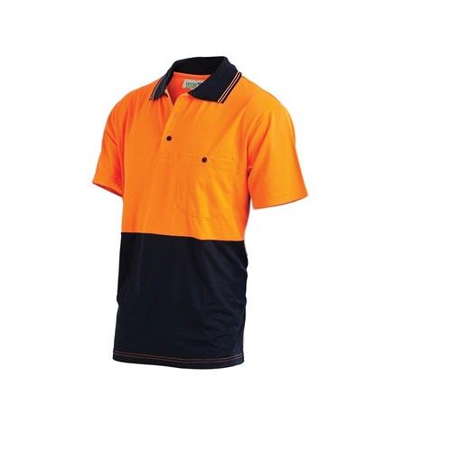 WORKIT Workwear Short Sleeve Poly Cotton Polo Shirt - Two Tone