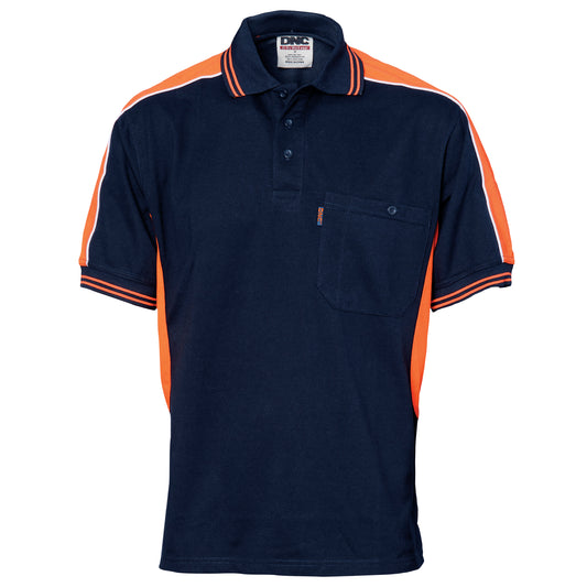 5214 Polyester Cotton Panel Polo Shirt - Short Sleeve