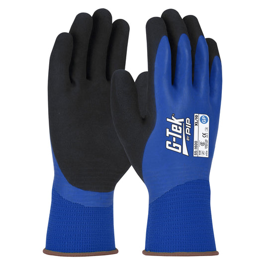 PIP G-Tek Blue Poly GP Double Dip Latex Glove
