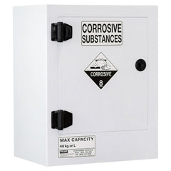 Pratt Safety Corrosive Substance Storage Cabinet: Polypropylene - 40L - 1 Door - 1 Shelf