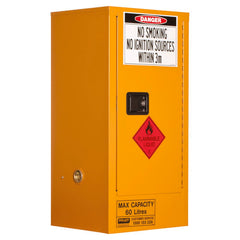Pratt Safety Flammable Liquid Storage Cabinet: 60L - 1 Door - 2 Shelves