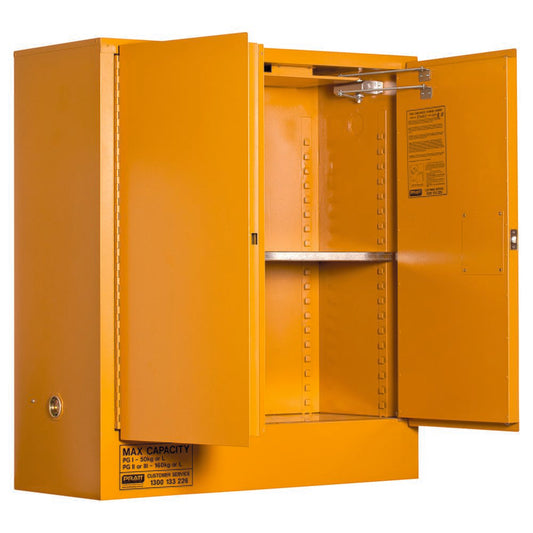 Pratt Safety Oxidizing Agent Storage Cabinet: 160L - 2 Doors - 2 Shelves