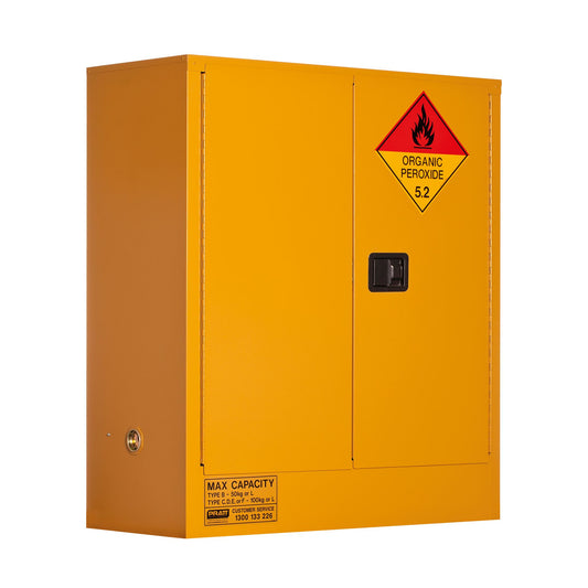 Pratt Safety Organic Peroxide Storage Cabinet: 100L - 2 Doors - 2 Shelves