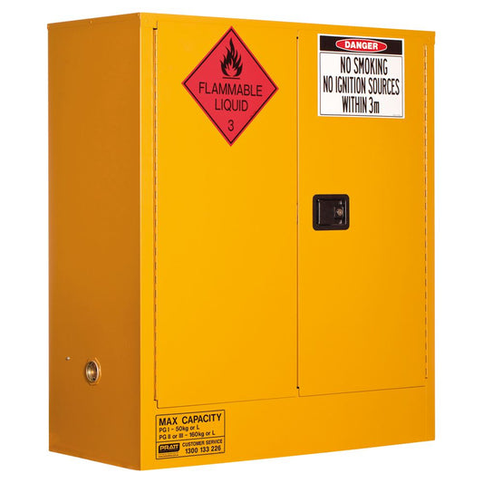 Pratt Safety Flammable Liquid Storage Cabinet: 160L - 2 Doors - 2 Shelves