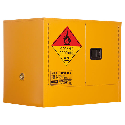 Pratt Safety Organic Peroxide Storage Cabinet: 100L - 2 Doors - 1 Shelf