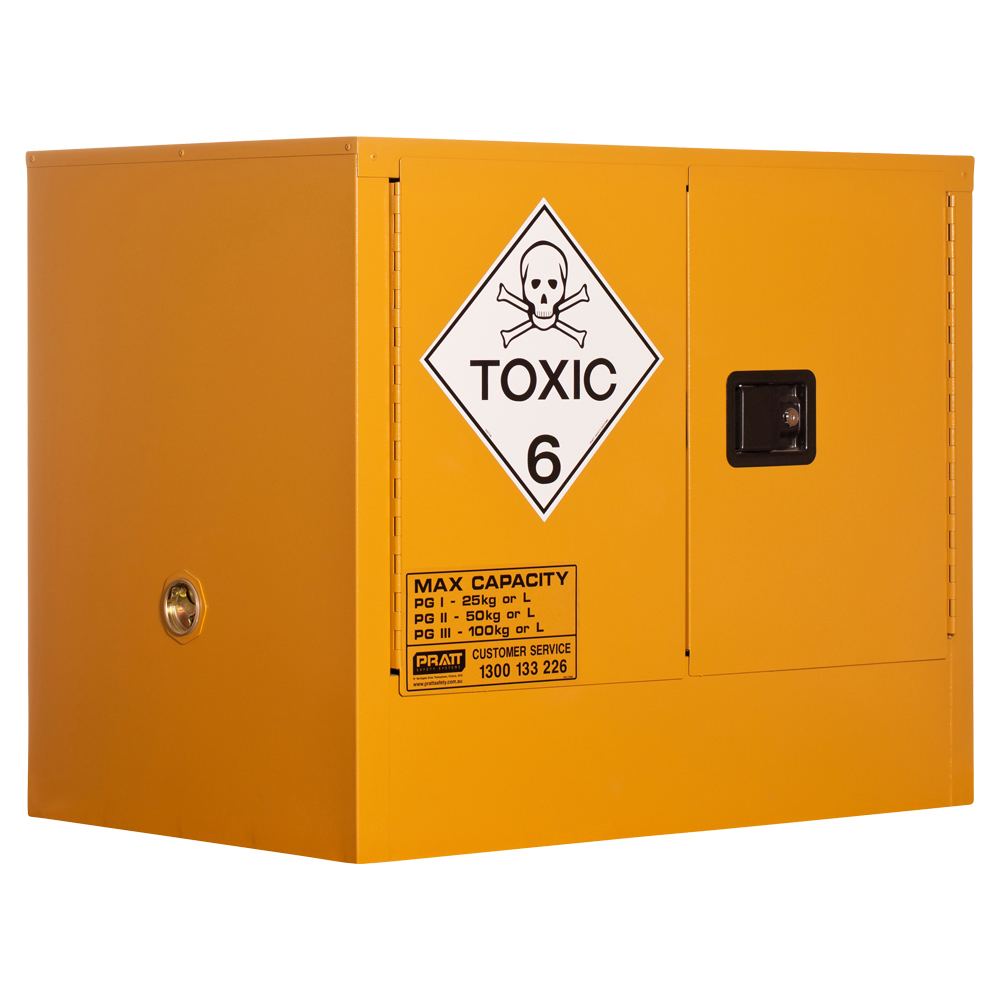 Pratt Safety Toxic Substance Storage Cabinet: 100L - 2 Doors - 1 Shelf