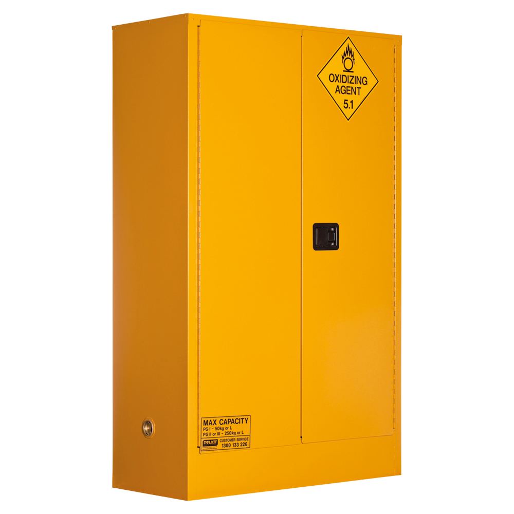 Pratt Safety Oxidizing Agent Storage Cabinet: 250L - 2 Doors - 3 Shelves