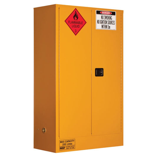 Pratt Safety Flammable Liquid Storage Cabinet: 250L - 2 Doors - 3 Shelves