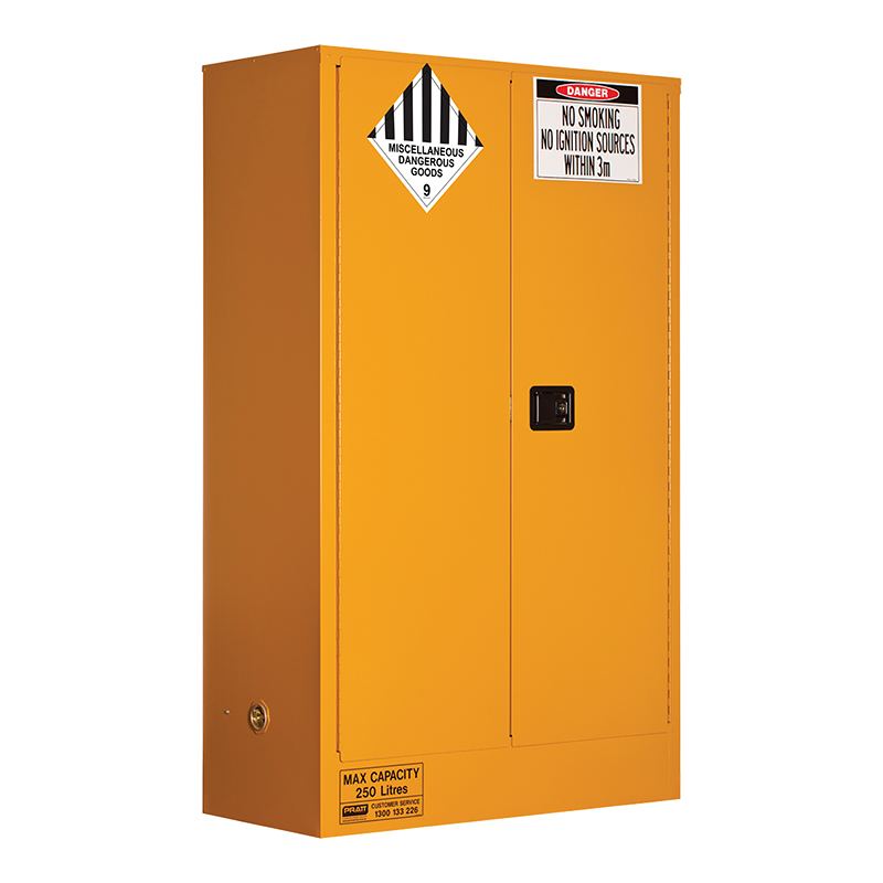 Pratt Safety Miscellaneous Dangerous Goods Storage Cabinet: 250L - 2 Doors - 3 Shelves
