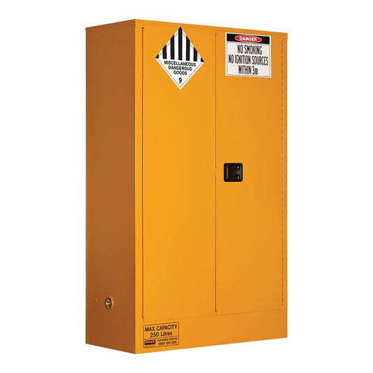 Pratt Safety Miscellaneous Dangerous Goods Storage Cabinet: 250L - 2 Doors - 3 Shelves