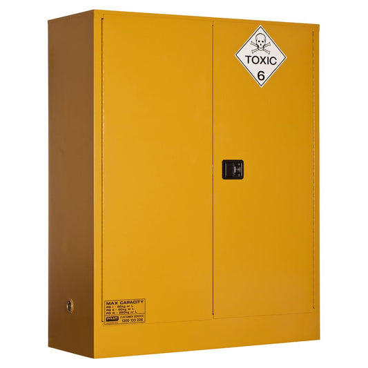 Pratt Safety Toxic Substance Storage Cabinet: 250L XL - 2 Doors - 3 Shelves