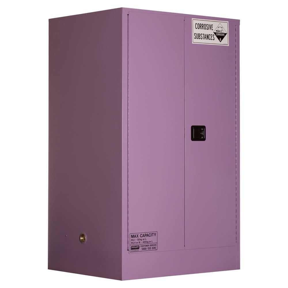 Pratt Safety Corrosive Substance Storage Cabinet: Metal - 425L - 2 Doors - 3 Shelves
