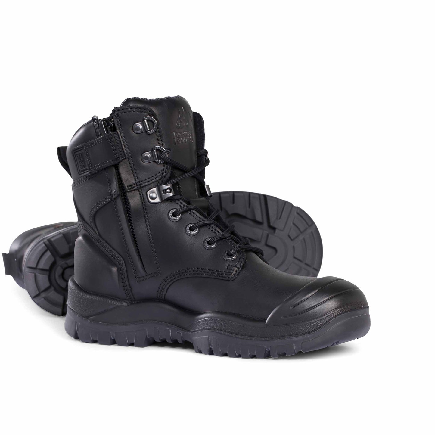 Mongrel Boots 561020 Black High Leg ZipSider Boot w/ Scuff Cap