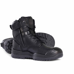 Black Hero - Mongrel Boots 561020 Black High Leg ZipSider Boot w/ Scuff Cap