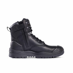 Black - Mongrel Boots 561020 Black High Leg ZipSider Boot w/ Scuff Cap