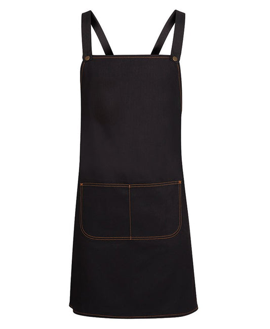 JB's Cross Back Denim Apron (Without Strap) Black