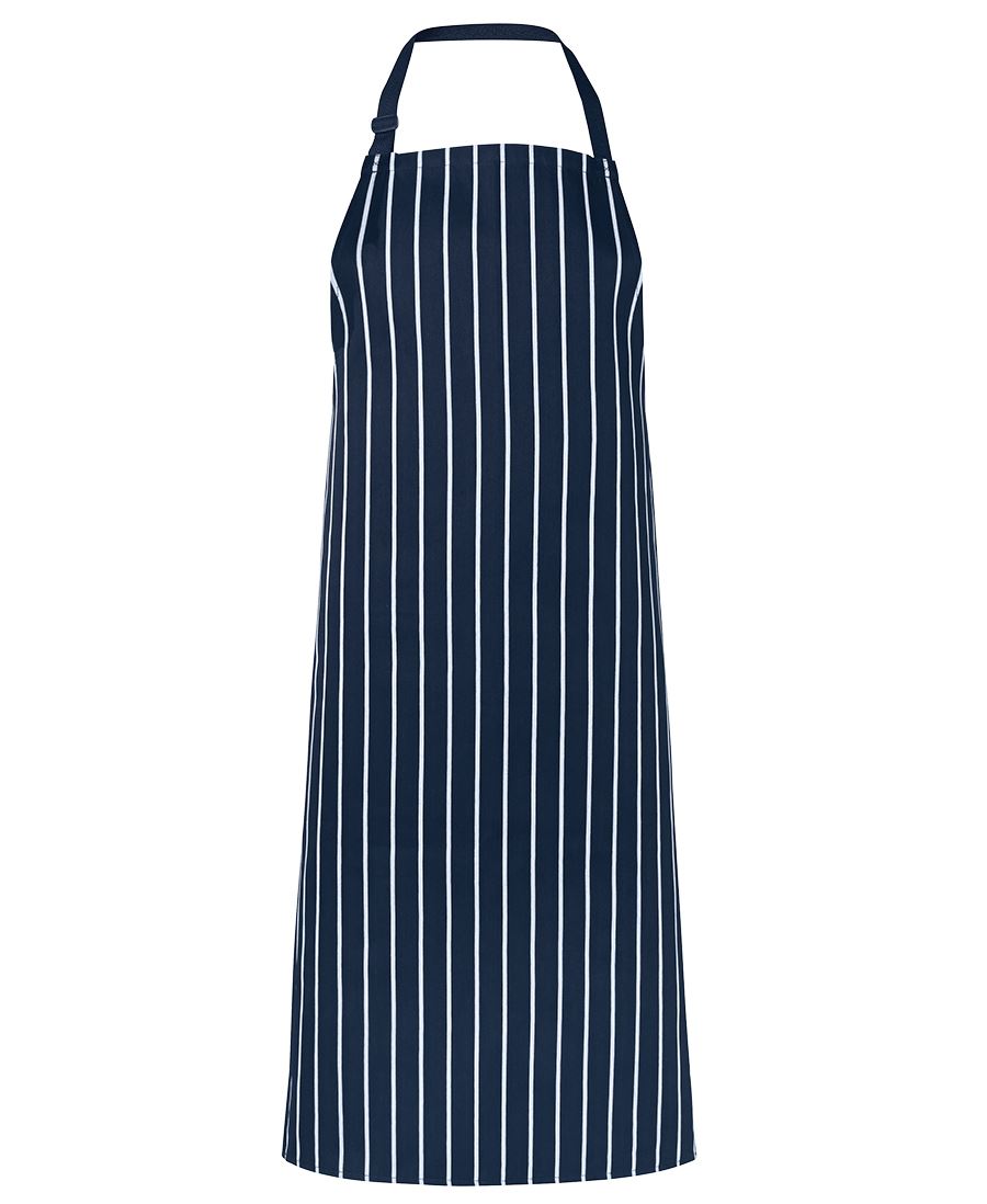 JB's Bib Striped Without Pocket Black/White