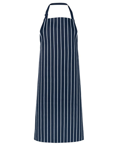 JB's Bib Striped Without Pocket Black/White