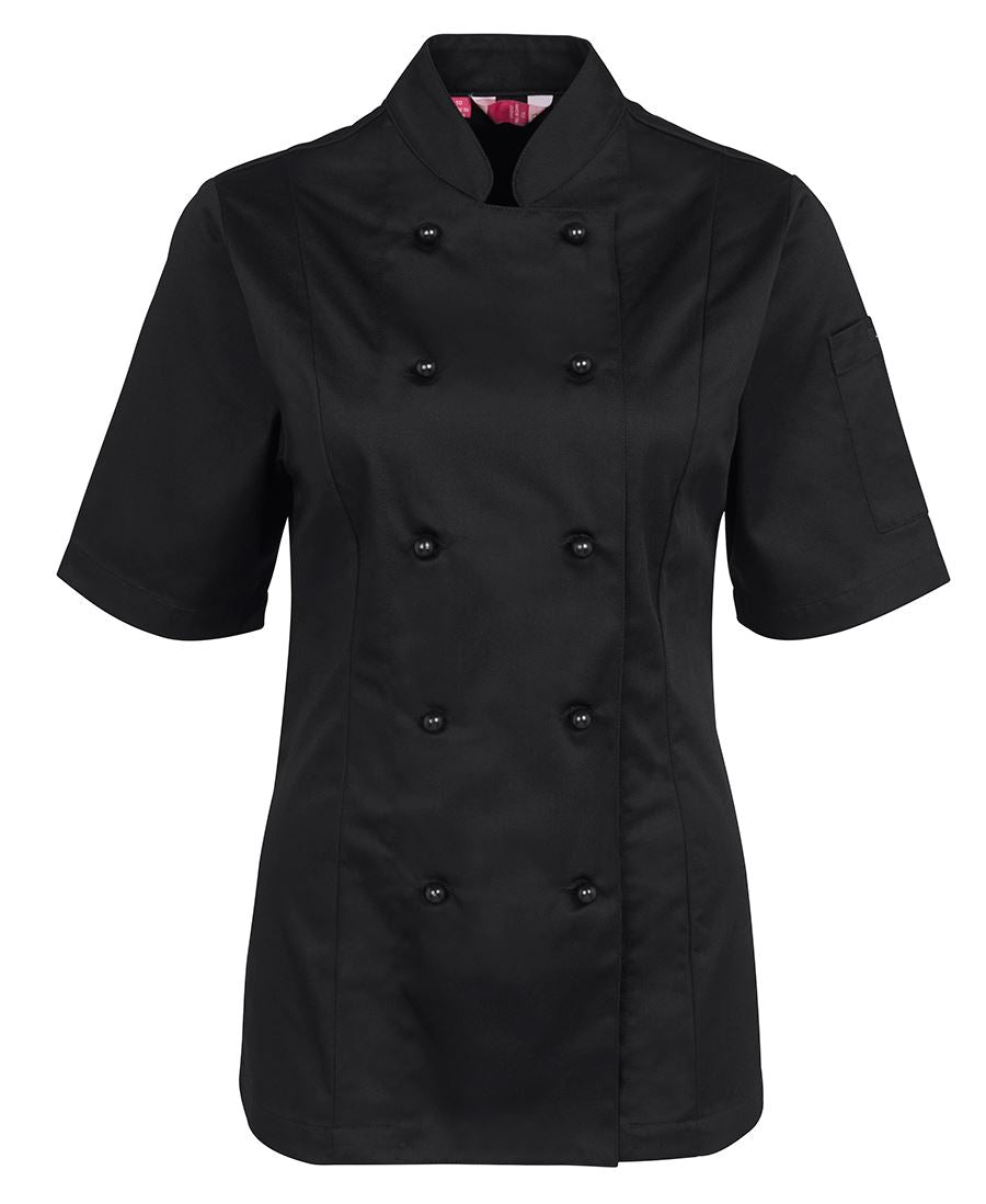 JB's Ladies S/S Chef'S Jacket Black-16