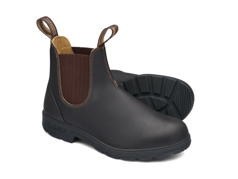 Blundstone 600 Brown premium leather elastic side boot