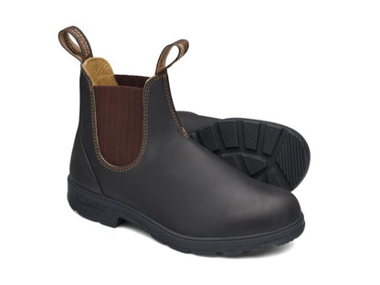 Blundstone 600 Brown premium leather elastic side boot