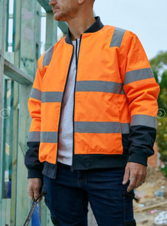 Taped Hi Vis Reversible Puffer Jacket