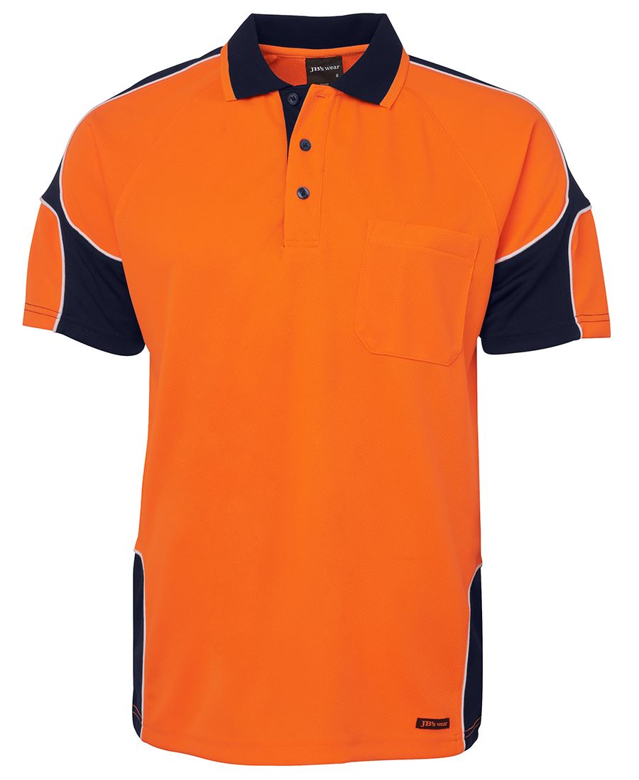 JB's Hv 4602.1 S/S Arm Panel Polo Lime/Black-2Xs