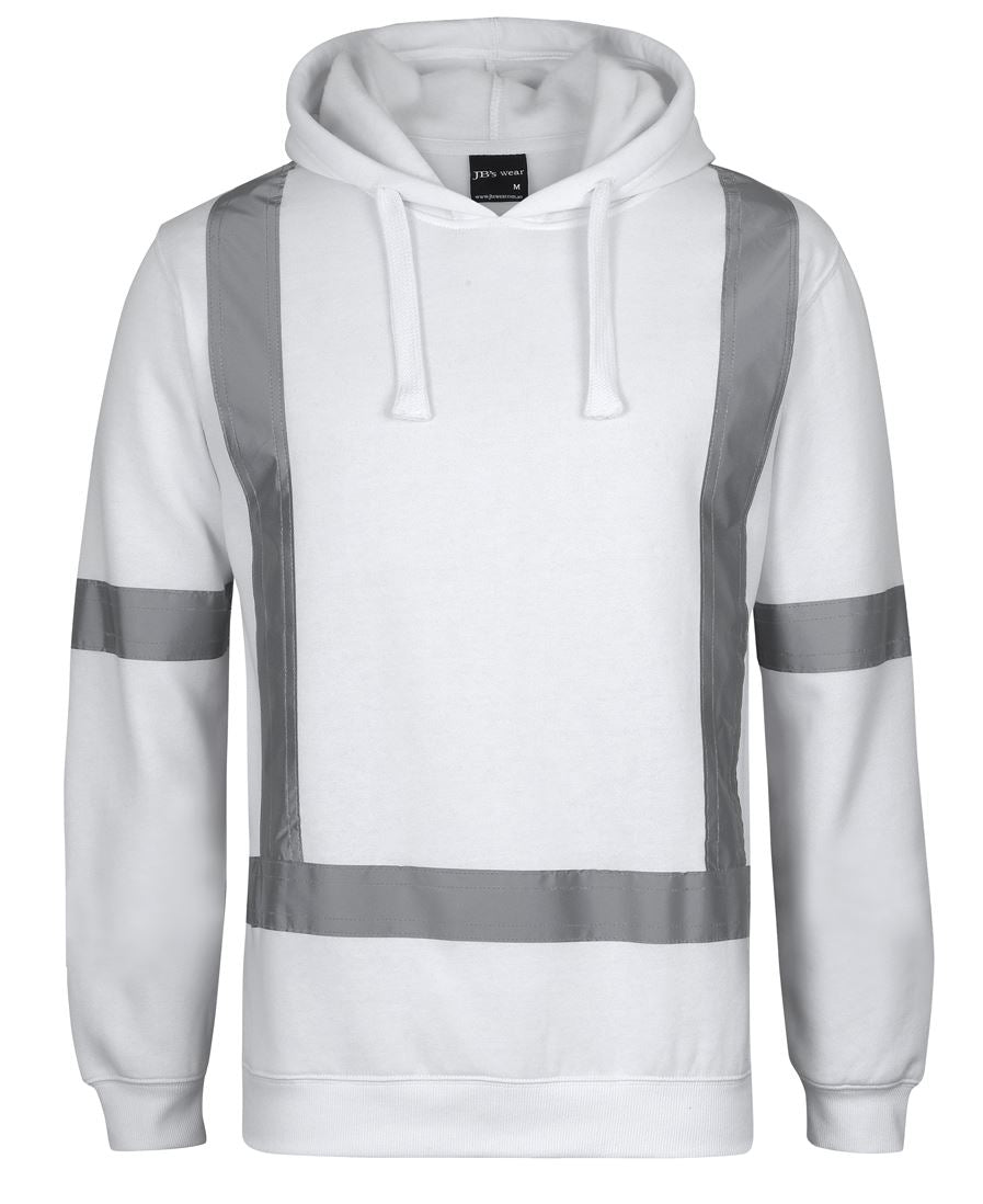 JB's Fleece Hoodie With Reflective Tape White