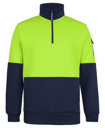 6CHVF 350G Hi Vis 1/2 Zip Trade Fleece