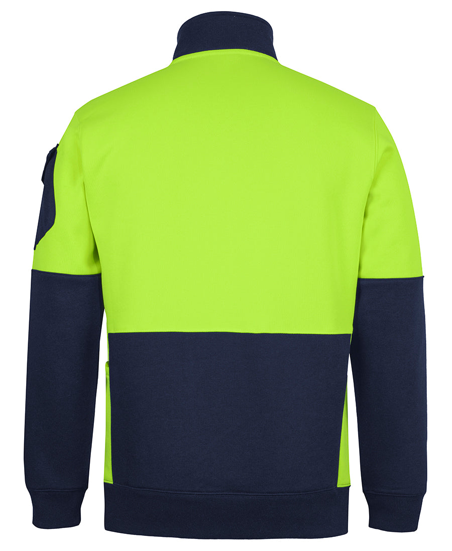 6CHVF 350G Hi Vis 1/2 Zip Trade Fleece