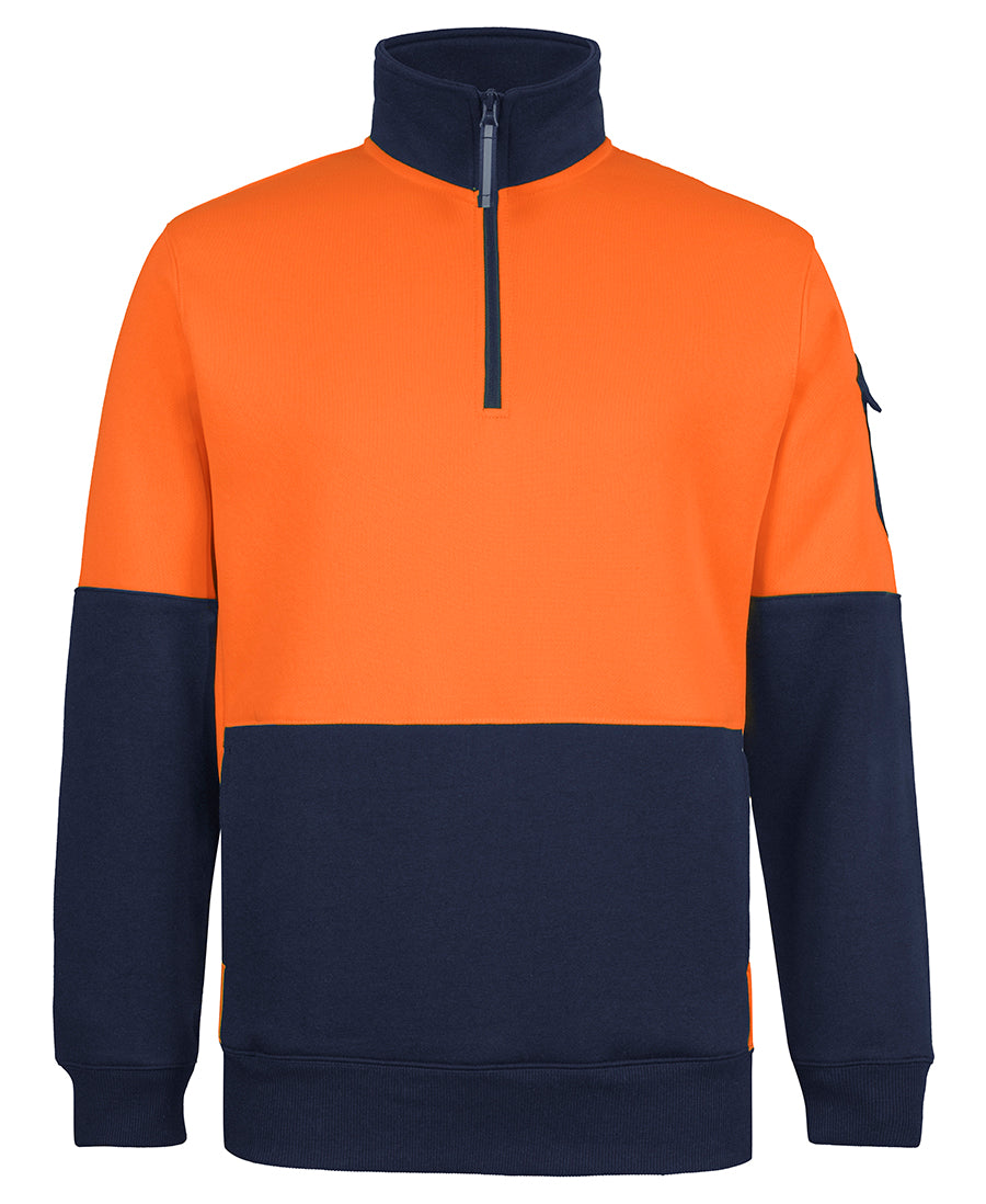 6CHVF 350G Hi Vis 1/2 Zip Trade Fleece