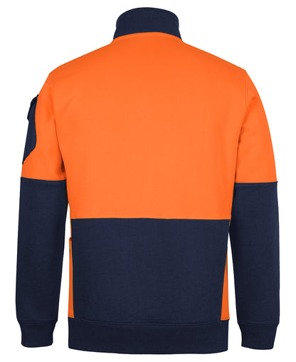 6CHVF 350G Hi Vis 1/2 Zip Trade Fleece