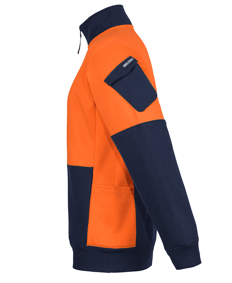 6CHVF 350G Hi Vis 1/2 Zip Trade Fleece