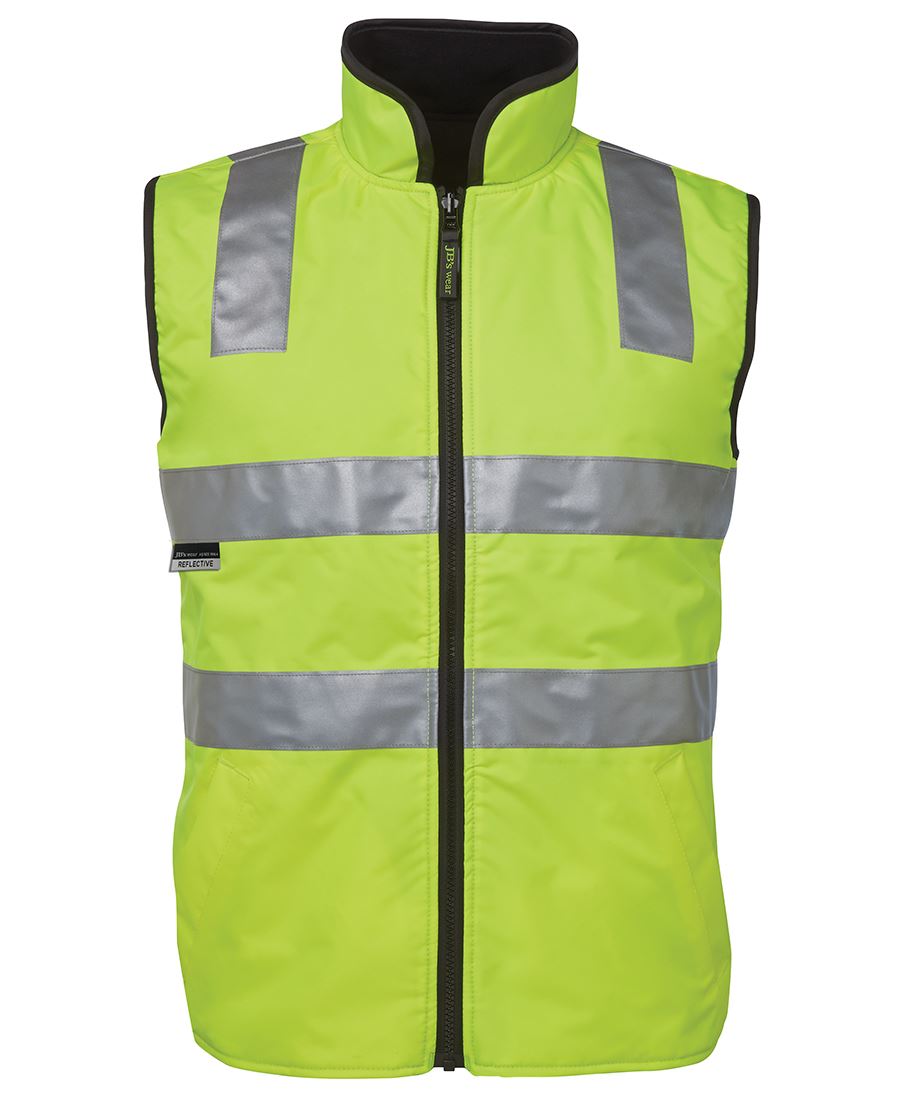 JB's Hv 4602.1 (D+N) Rev Vest Lime/Black-2Xs